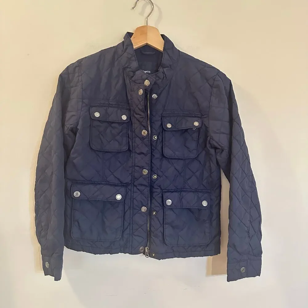 Gap Kids Navy Blue Barn Jacket sz XL (12) Blue Quilted Jacket